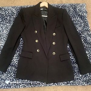 Zara tailored double breasted blazer
